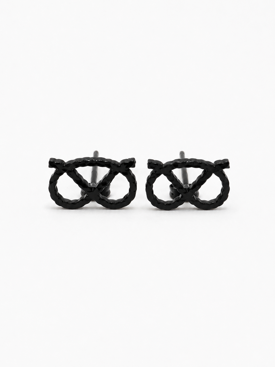 SBT Stud Earrings – Stafford Knot Design — Black