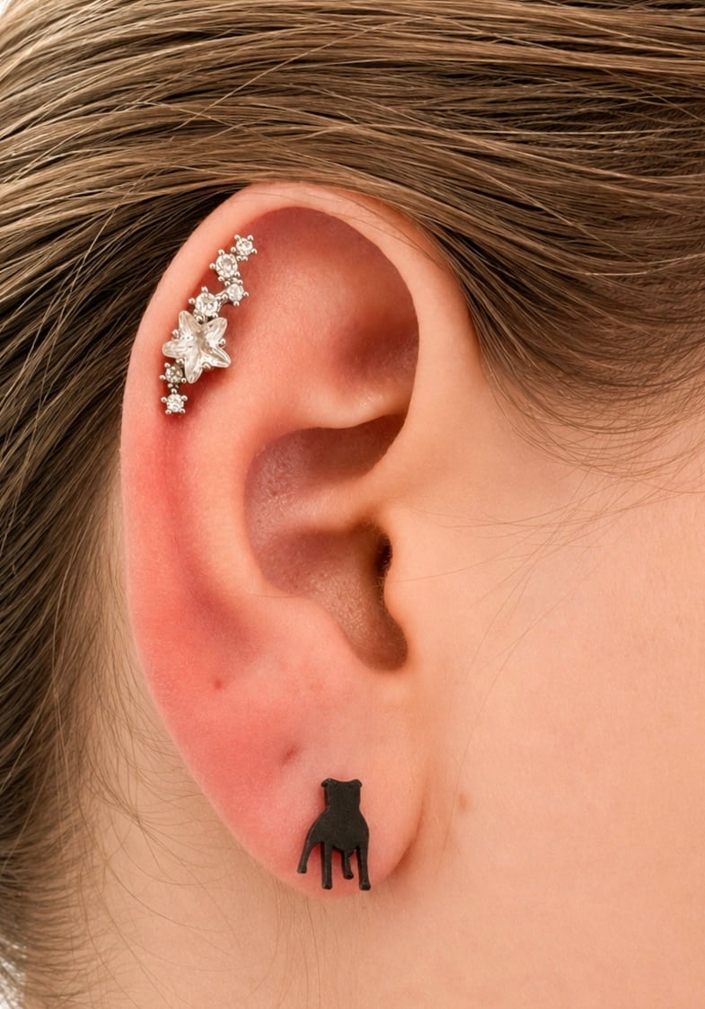 SBT Stud Earrings – Stafford Silhouette Design — SBT Stud Earrings – Black